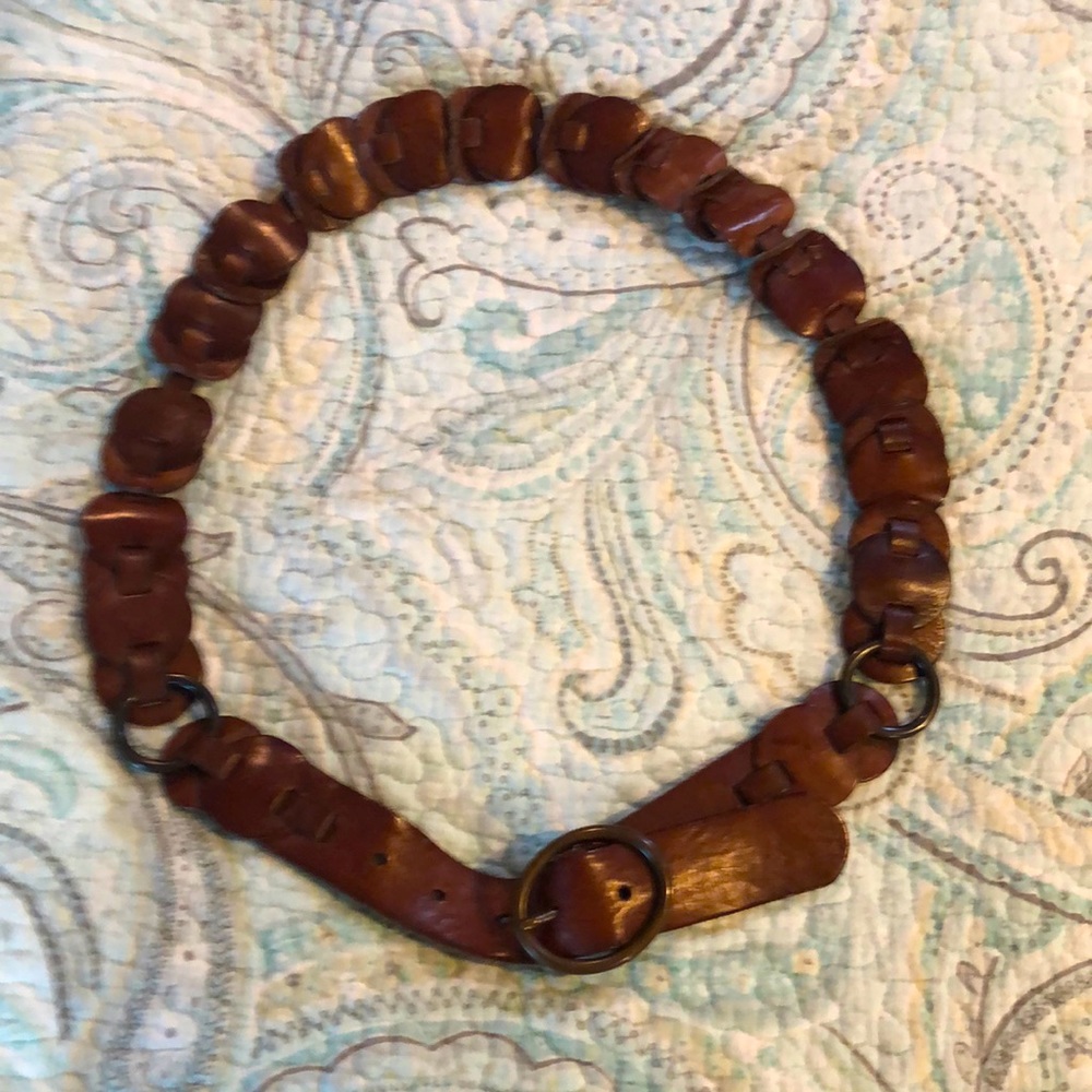 Fossil Leather Disks Belt, Size L